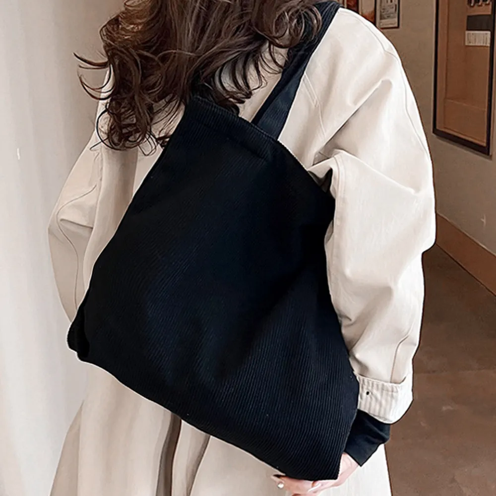 コーデュロイトートバッグ