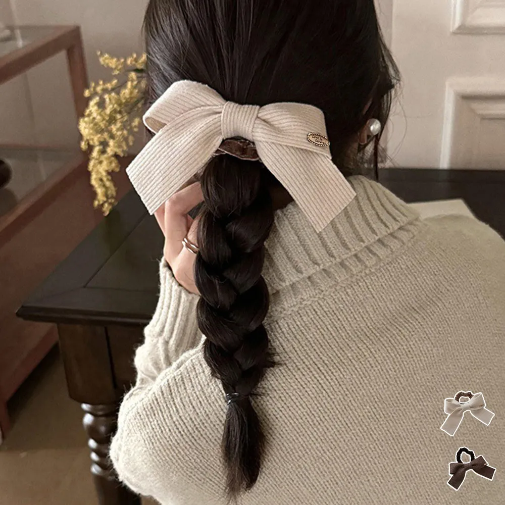 ニットリボンヘアゴム